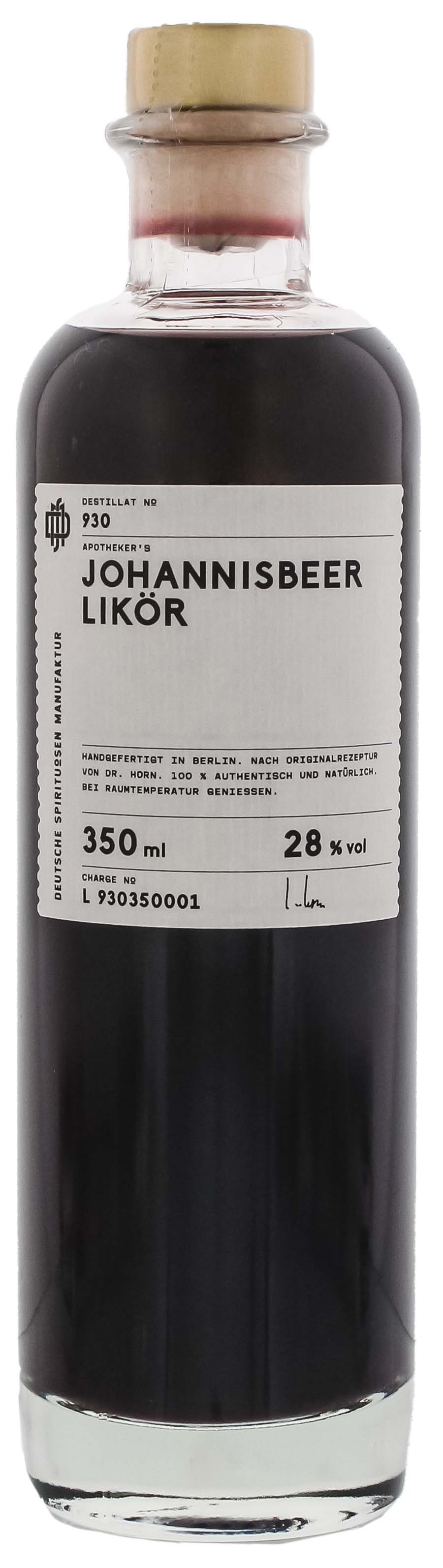 DSM No. 930 Apothekers Johannisbeerlikör 0,35L