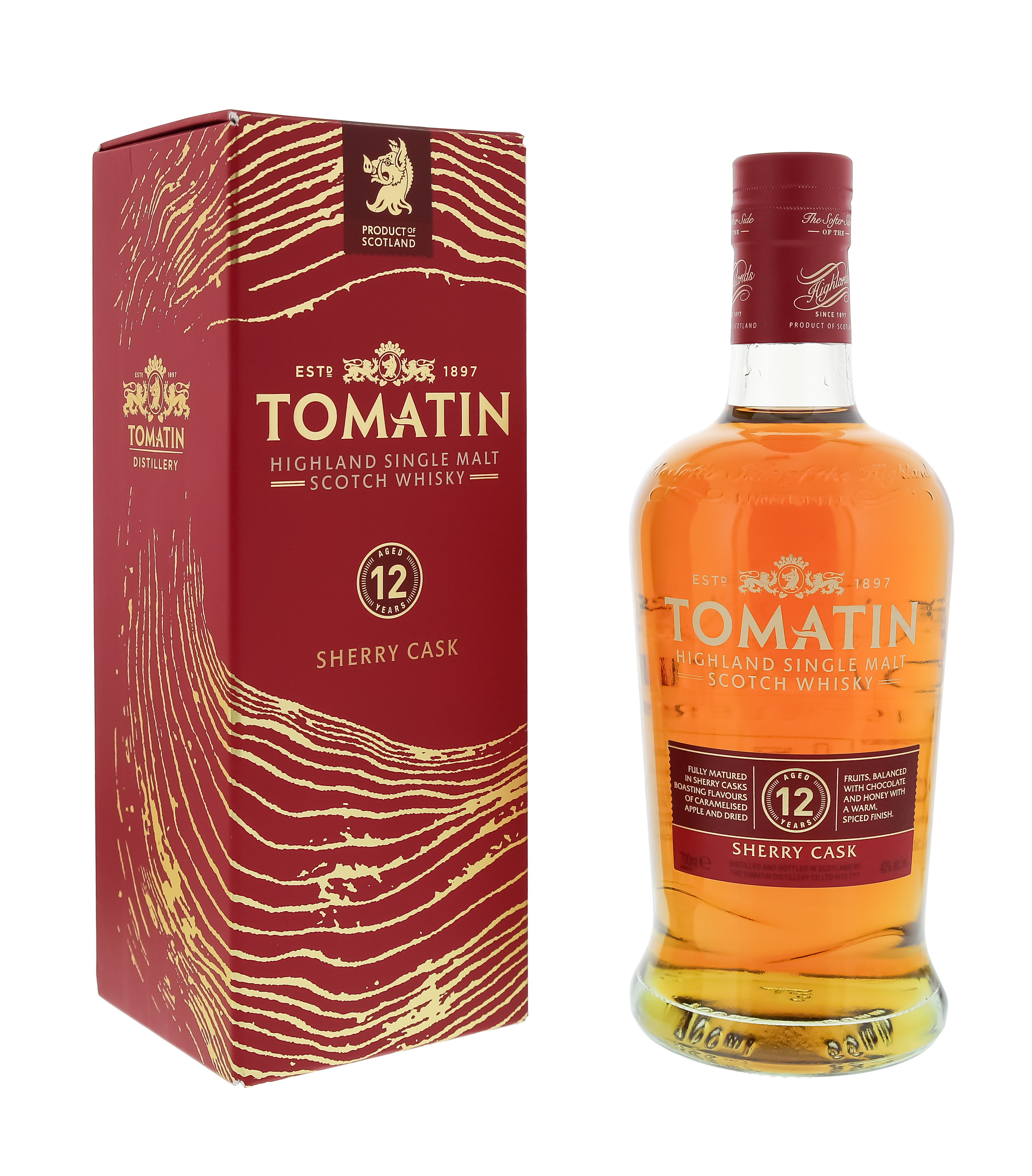 Tomatin 12YO Sherry Cask Highland Single Malt Whisky 0,7L -GB-