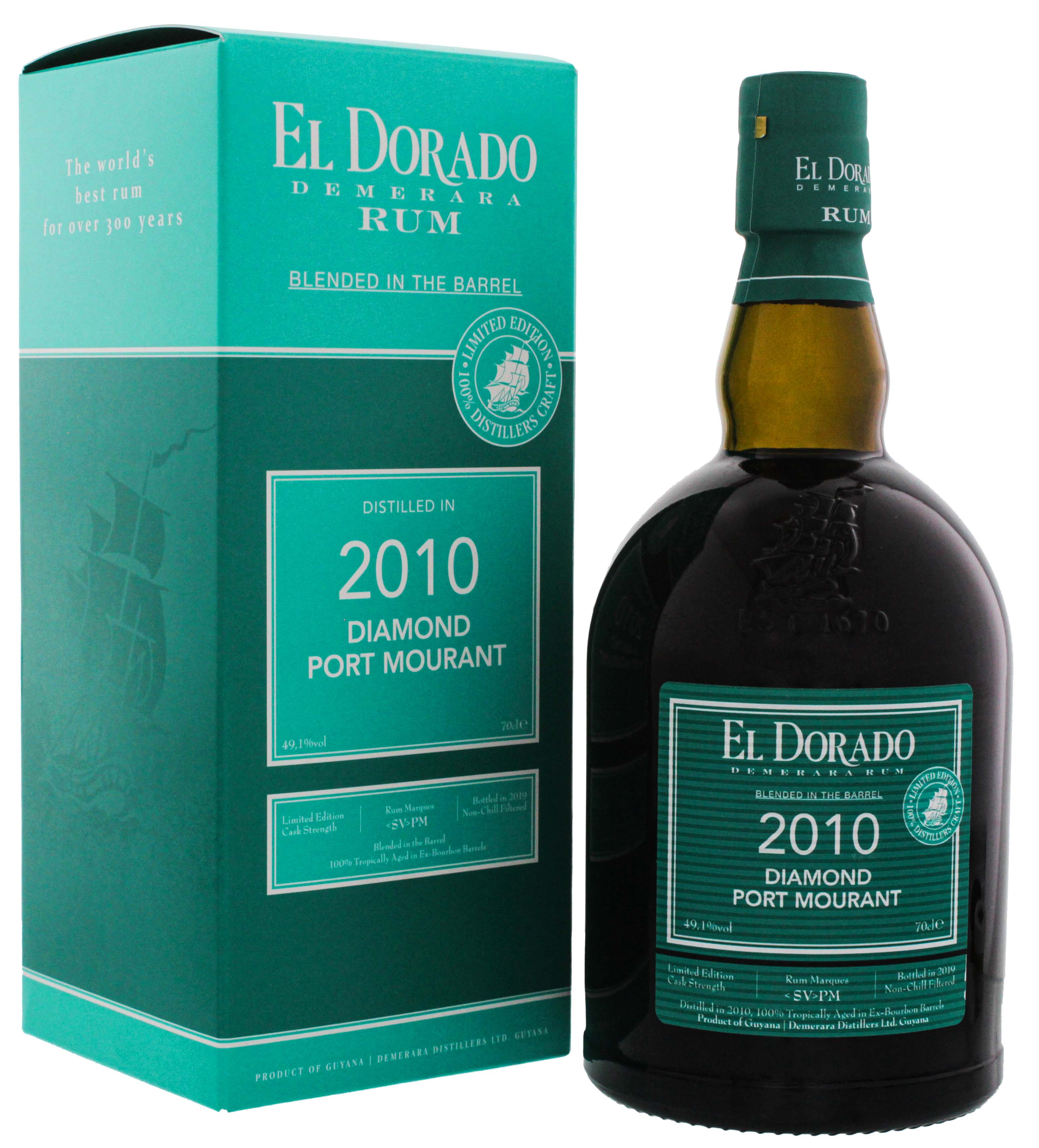 El Dorado Rum Blended in the Barrel 2010/2019 Diamond Port Mourant Limited Ed. 0,7L -GB-