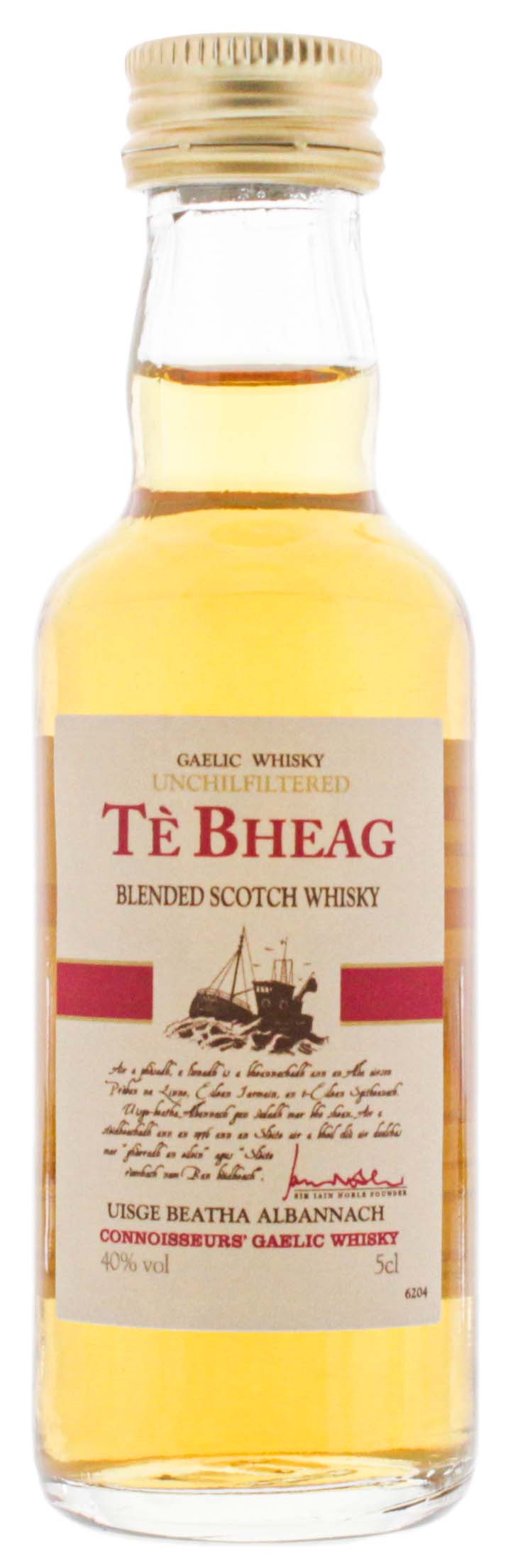 Te Bheag Unchilfiltered Whisky Miniatures 0,05L