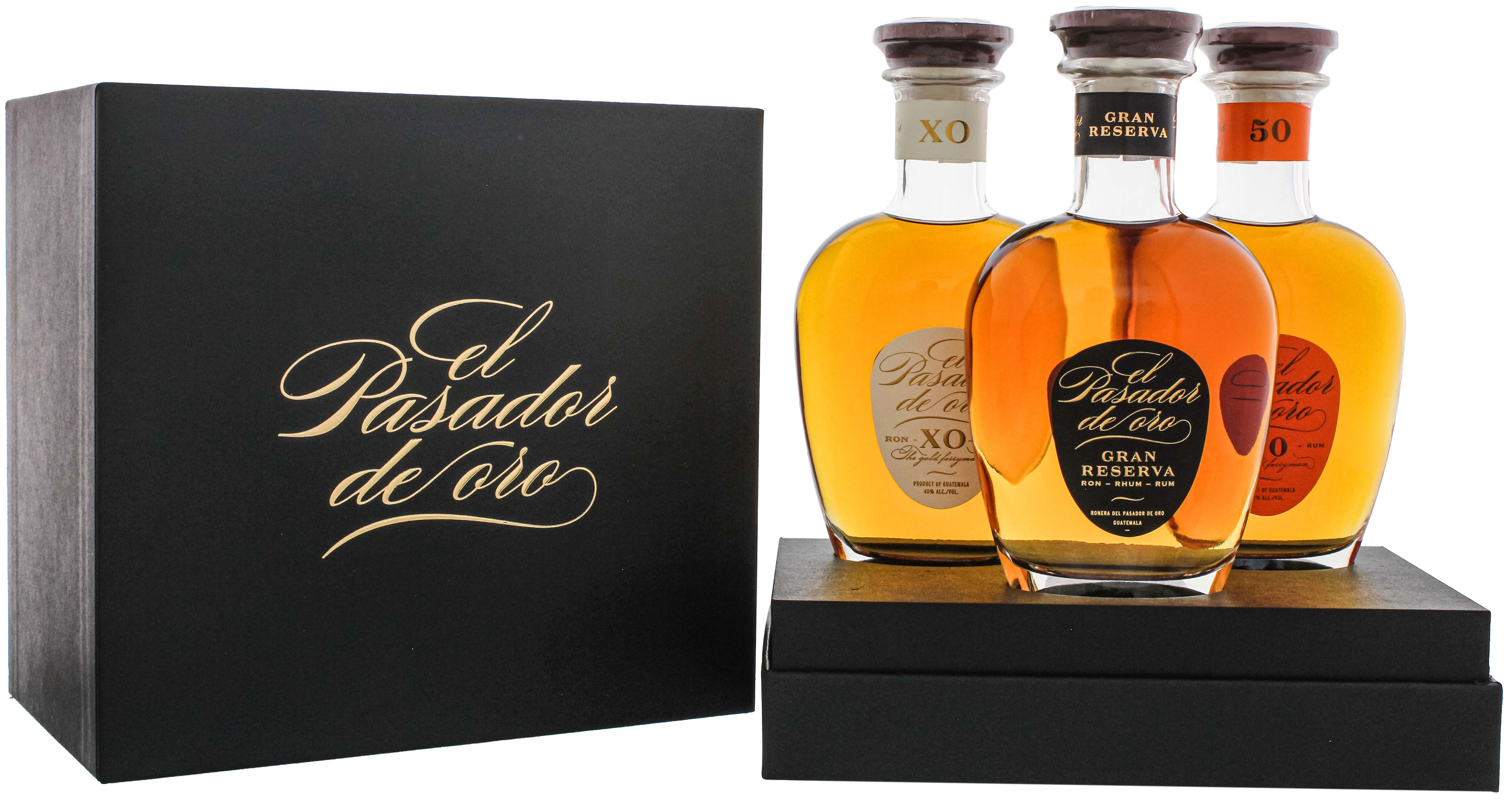 El Pasador de Oro Giftpack (XO/Gran Reserva/50) 3x0,2L