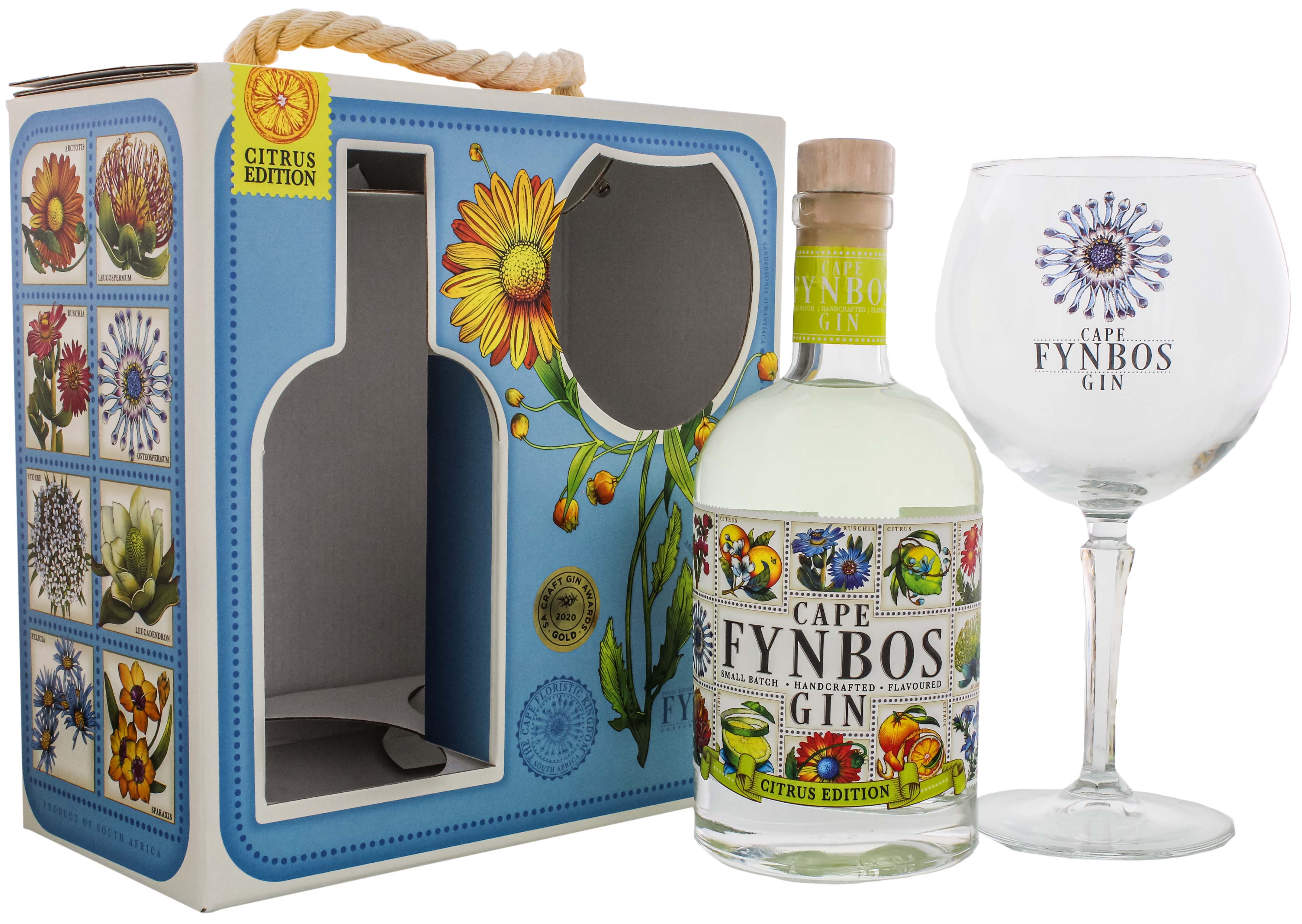 Cape Fynbos Gin Citrus Edition 0,5L + Glas -GB-