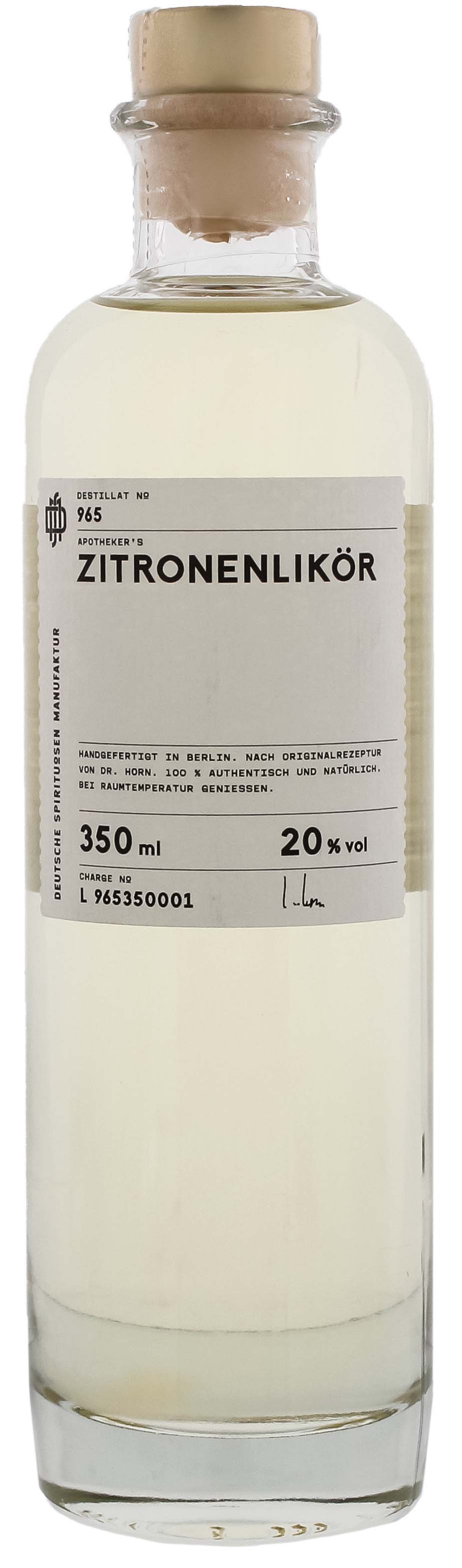 DSM No. 965 Apothekers Zitronenlikör 0,35L